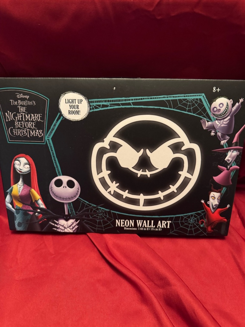 NWT Disney Nightmare Before Christmas Jack Skellington Neon LED Light Wall Art